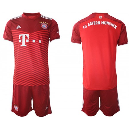 Men's FC Bayern Munchen Red Home Soccer Jersey Suit