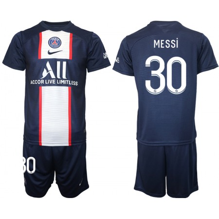 Men's Paris Saint-Germain #30 Lionel Messi 2023 Navy Home Soccer Jersey Suit