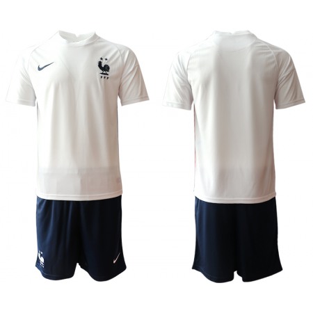 Men's France National Team Custom White Away Soccer Jersey Suit