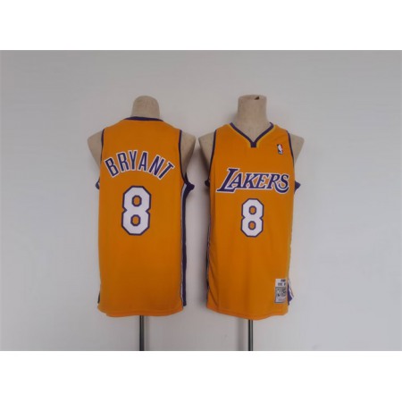 Men's Los Angeles Lakers #6 LeBron James Yellow Throwback basketball Jersey