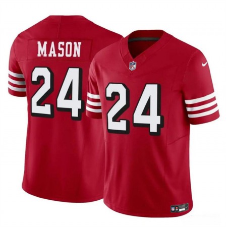 Men's San Francisco 49ers #24 Jordan Mason New Red 2023 F.U.S.E. Stitched Football Jersey