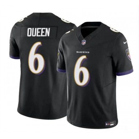 Men's Baltimore Ravens #6 Patrick Queen Black 2023 F.U.S.E. Vapor Limited Football Jersey