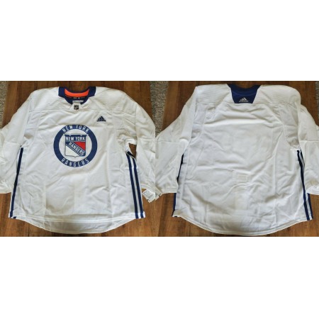 Men's New York Rangers Blank White Stitched Jersey