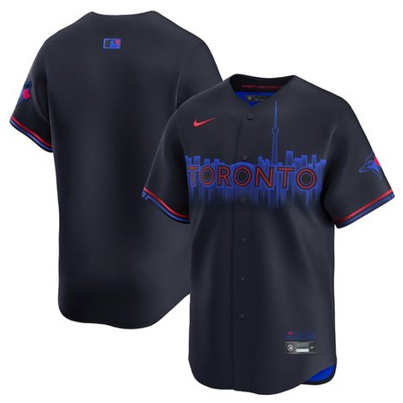 Men's Toronto Blue Jays Blank Black 2024 City Connect Limited Stitched Baseball Jersey