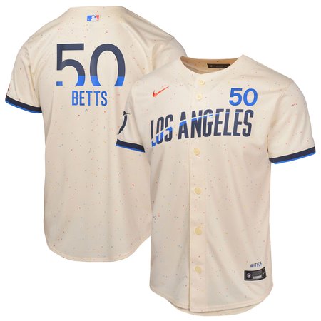 Youth Los Angeles Dodgers #50 Mookie Betts Nike Cream 2024 City Connect Limited Player Jersey