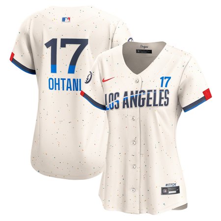 Women's Los Angeles Dodgers #17 Shohei Ohtani Nike Cream 2024 City Connect Limited Player Jersey