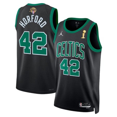 Men's Boston Celtics #42 Al Horford Black 2024 Finals Champions Statement Edition Stitched Basketball Jersey