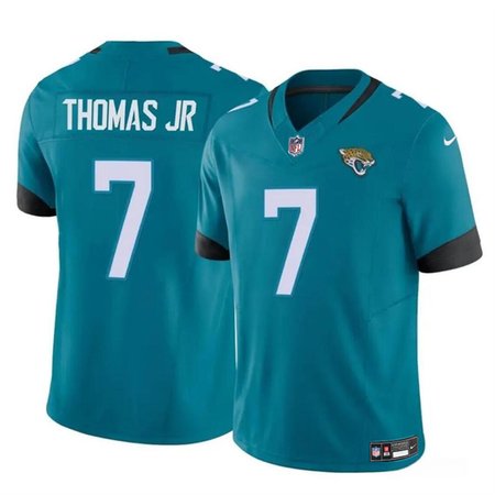 Men's Jacksonville Jaguars #7 Brian Thomas Jr Teal 2024 Draft F.U.S.E Vapor Untouchable Limited Stitched Jersey