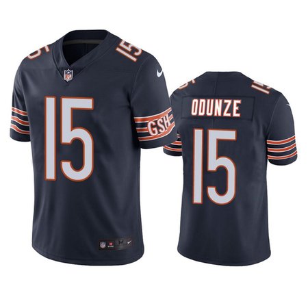Youth Chicago Bears #15 Rome Odunze Navy 2024 Draft Vapor Stitched Football Jersey