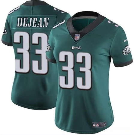 Women's Philadelphia Eagles #33 Cooper DeJean Green 2024 Draft Vapor Untouchable Limited Stitched Football Jersey(Run Small)