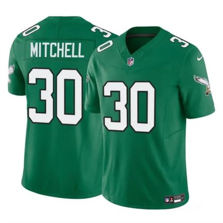 Youth Philadelphia Eagles #30 Quinyon Mitchell Kelly Green 2024 Draft F.U.S.E Vapor UntouchableThrowback Limited Stitched Football Jersey
