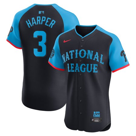 Men's National League Bryce Harper Nike Navy 2024 MLB All-Star Game Elite Player Jersey