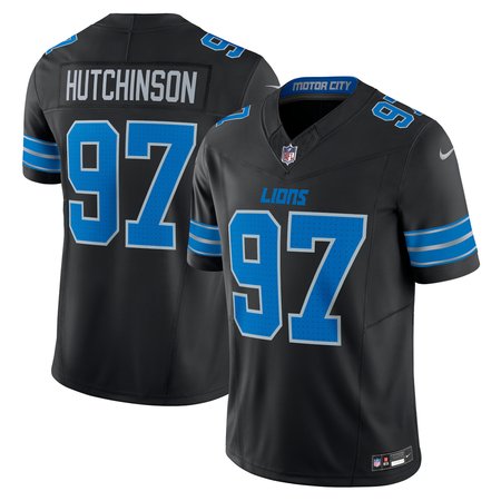 Men's Detroit Lions Aidan Hutchinson Nike Black 2nd Alternate Vapor F.U.S.E. Limited Jersey