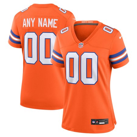 Women's Denver Broncos Nike Orange Mile High Collection 1977 Throwback Custom Game Jersey