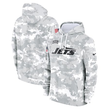 Men's New York Jets Nike Arctic Camo 2024 Salute to Service Club Fleece Pullover Hoodie