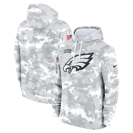 Men's Philadelphia Eagles Nike Arctic Camo 2024 Salute To Service Big & Tall Club Fleece Pullover Hoodie