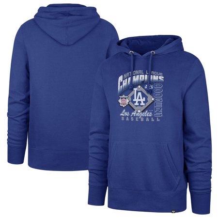 Men's Los Angeles Dodgers '47 Royal 2024 National League Champions Headline Pullover Hoodie