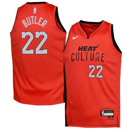 Youth Miami Heat Jimmy Butler Nike Red 2024/25 Swingman Player Jersey - City Edition