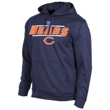 Chicago Bears Majestic Synthetic Hoodie Sweatshirt Navy Blue