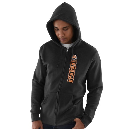 Men's Cincinnati Bengals Black Hook and Ladder Full-Zip NFL Hoodie