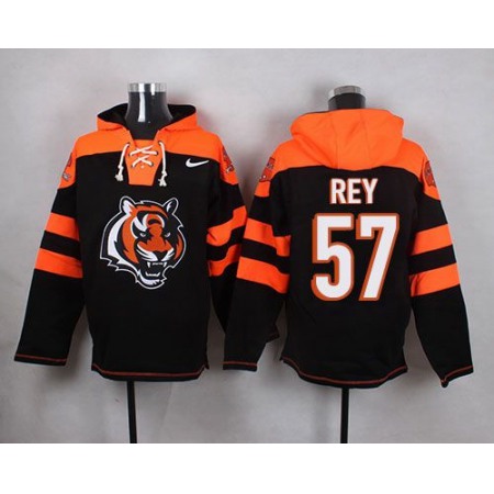 Nike Bengals #57 Vincent Rey Black Player Pullover NFL Hoodie