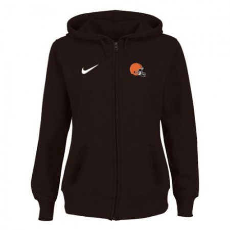 Women's Cleveland Browns Stadium Rally Full Zip Hoodie Brown