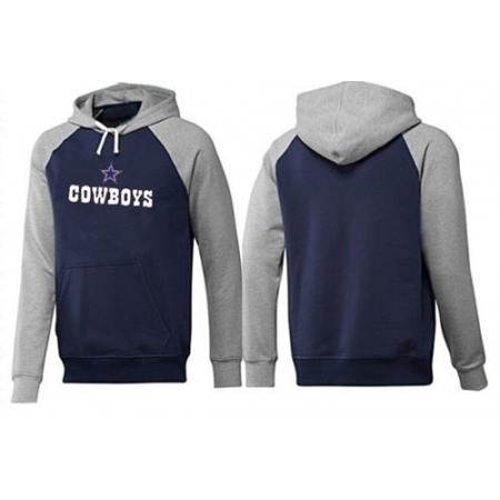 Dallas Cowboys Authentic Logo Pullover Hoodie Dark Blue & Grey