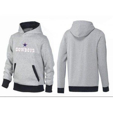 Dallas Cowboys Authentic Logo Pullover Hoodie Grey & Black