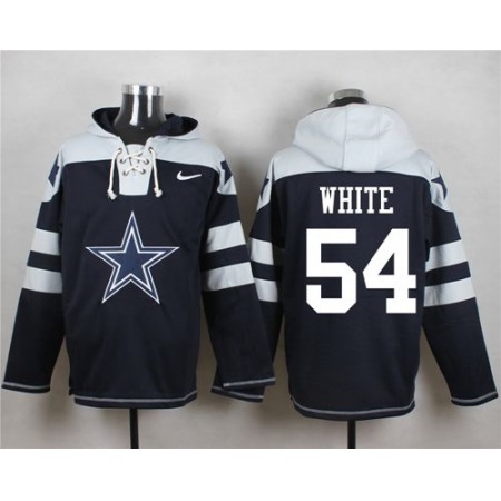 Nike Cowboys #54 Randy White Navy Blue Player Pullover NFL Hoodie