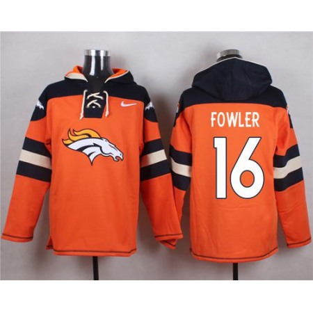 Nike Broncos #16 Bennie Fowler Orange Player Pullover NFL Hoodie