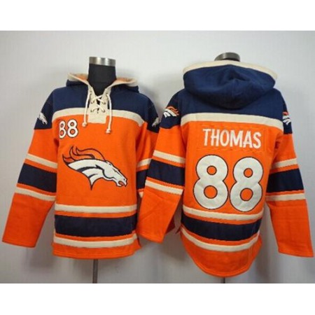 Nike Broncos #88 Demaryius Thomas Orange Sawyer Hoodie Sweatshirt NFL Hoodie