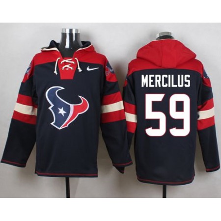 Nike Texans #59 Whitney Mercilus Navy Blue Player Pullover NFL Hoodie
