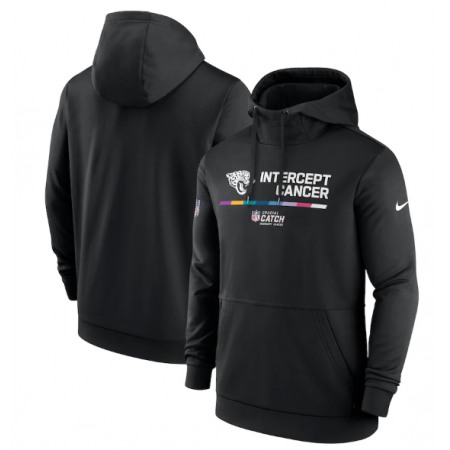Men's Jacksonville Jaguars 2022 Black Crucial Catch Therma Performance Pullover Hoodie