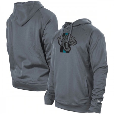 Men's Jacksonville Jaguars Gray New Era Training Camp Raglan Pullover Hoodie