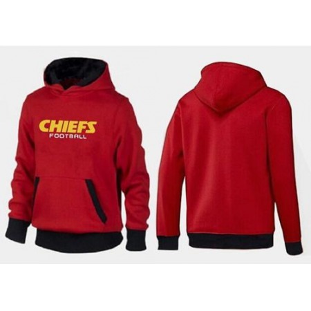 Kansas City Chiefs English Version Pullover Hoodie Red & Black