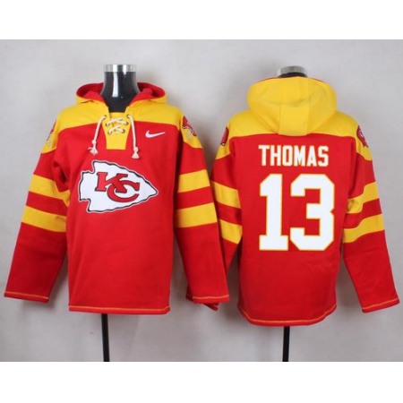 Nike Chiefs #13 De'Anthony Thomas Red Player Pullover NFL Hoodie