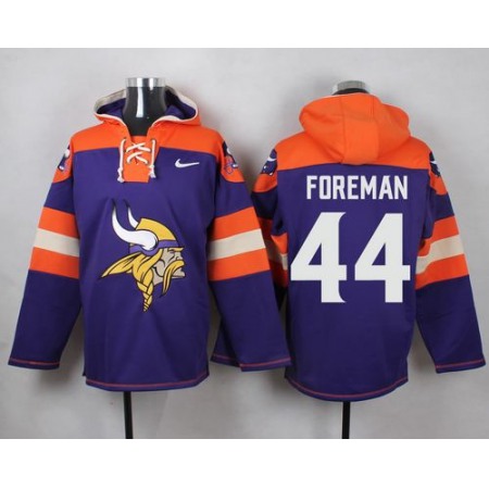 Nike Vikings #44 Chuck Foreman Purple Player Pullover NFL Hoodie