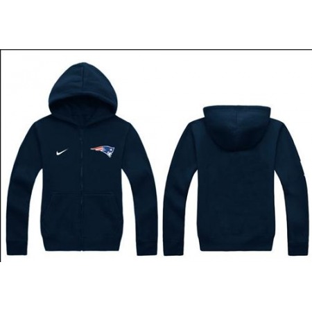 Nike New England Patriots Authentic Logo Hoodie Navy Blue