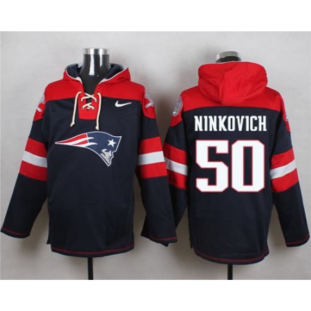Nike Patriots #50 Rob Ninkovich Navy Blue Player Pullover NFL Hoodie