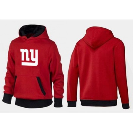 New York Giants Logo Pullover Hoodie Red & Black