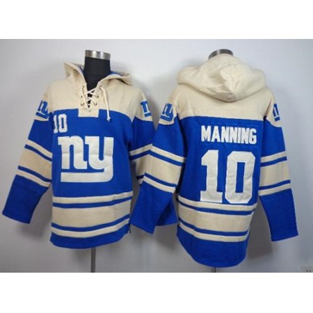 Nike Giants #10 Eli Manning Blue Sawyer Hoodie Sweatshirt NFL Hoodie