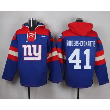 Nike Giants #41 Dominique Rodgers-Cromartie Royal Blue Player Pullover NFL Hoodie