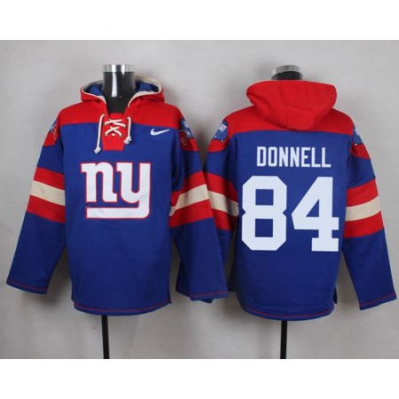 Nike Giants #84 Larry Donnell Royal Blue Player Pullover NFL Hoodie