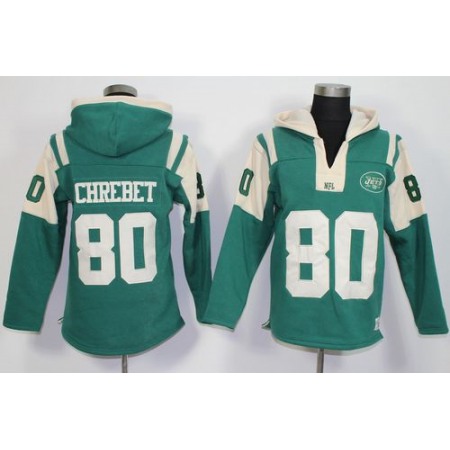 New York Jets #80 Wayne Chrebet Green Player Winning Method Pullover NFL Hoodie