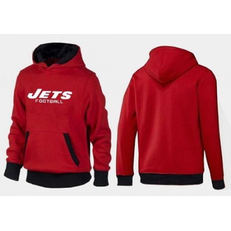 New York Jets Critical Victory Pullover Hoodie Red & Black