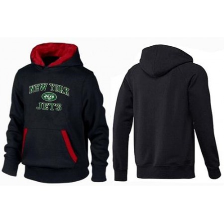 New York Jets Heart & Soul Pullover Hoodie Black & Red