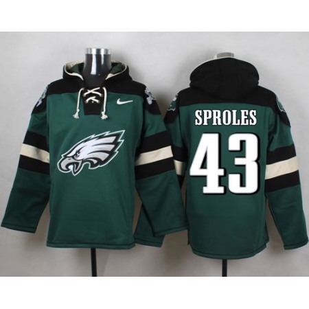 Nike Eagles #43 Darren Sproles Midnight Green Player Pullover NFL Hoodie