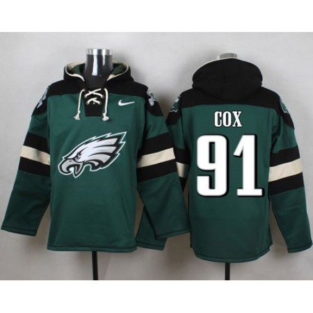 Nike Eagles #91 Fletcher Cox Midnight Green Player Pullover NFL Hoodie