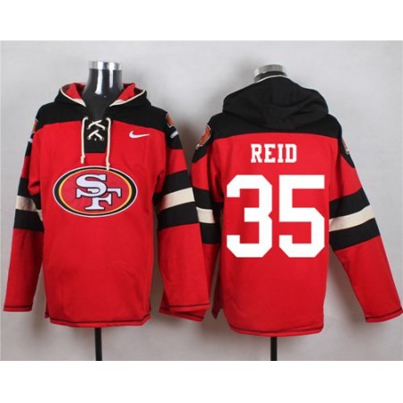 Nike 49ers #35 Eric Reid Red Player Pullover NFL Hoodie