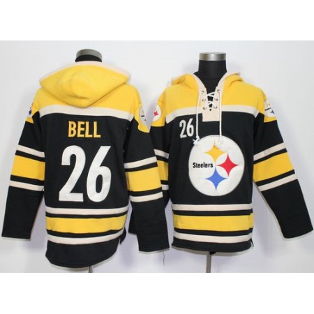 Nike Steelers #26 Le'Veon Bell Black Sawyer Hoodie Sweatshirt NFL Hoodie